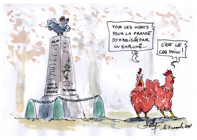 Le coq poilu