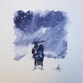 Amoureux sous la neige 1 20x20 1